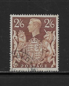 GREAT BRITAIN SCOTT 249 USED VF - 1939 2'6p CHESTNUT ISSUE - KING GEORGE VI - Picture 1 of 2