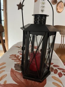 Metall Laterne Deko Schwarz Nicht Gebrannt  - Bild 1 von 5