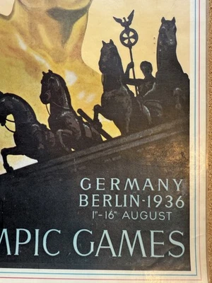 1936 Alemania 1972 Munich Juegos Olímpicos mantel individual impresión antigua BC cómics obstáculos Foto 1 de 4