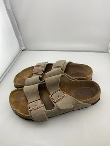 Birkenstock Arizona Suede Womens Taupe Sandals Ladies US 37/6 - Picture 1 of 3