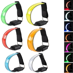 Led Wristbands Light For Runner Night Running Armband Adjustable Cycling Usb - Picture 1 of 18