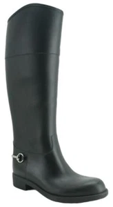 GUCCI 338878 Women's Rubber Horsebit Rain Boot G35/US5 - Picture 1 of 7