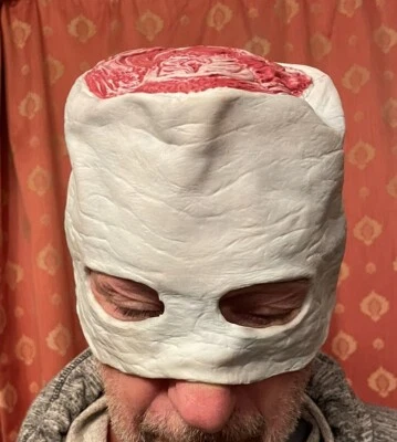 California Costume Collection White Zombie Head Cut Open Halloween Mask - Image 1 of 4