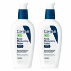 2 Pack CeraVe PM Facial Moisturizing LOTION 3oz oil free ULTRA Lightweight Night