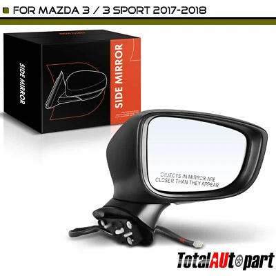 Espejo retrovisor plegable manual negro con 5 pines para Mazda 3 Sport 3 2017-2018 pasajero derecho Foto 1 de 4