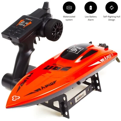 UDIRC 2.4Ghz RC Racing Boat 30KM/H High Speed Remote Control Boat Gift Adult Kid - Image 1 of 4