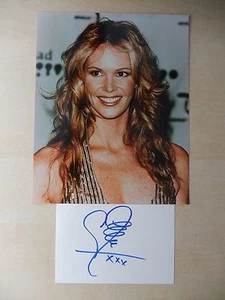 Elle Macpherson Autographed 6" X 4" Index Card with 8" X 10" Photograph - Picture 1 of 3