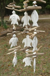 Ocean Theme Wedding Hanging Driftwood Decor Sea Turtle Ocean Fish - 3 items - Picture 1 of 12