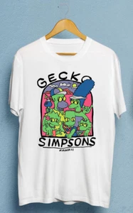 Los Simpson Gecko Hawaii Hombres Camiseta Blanca Camiseta Tallas S a 5XL XB138 - Imagen 1 de 3
