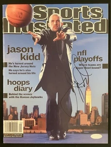 Jason Kidd Signed Sports Illustrated Mag 1/28/02 No Label Nets Autograph Steiner - Picture 1 of 5