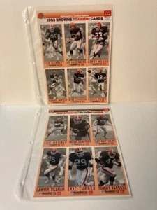 2 GameDay Uncut Card Sheets 1993 Cleveland Browns NFL McDonald's Sheets 1 and 2 - Picture 1 of 10