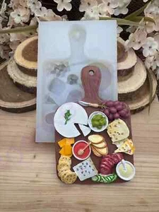 Cold cuts board-charcuterie board handmade silicone mold for resin-crafts-candy. - Picture 1 of 8
