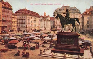 Market Place, Vienna, Austria pubblicato 1911 PC d'epoca - Foto 1 di 2