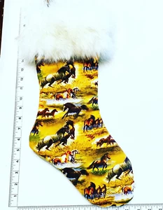 Handgefertigter Weihnachtsstrumpf - Wildpferde #1 - Bild 1 von 1