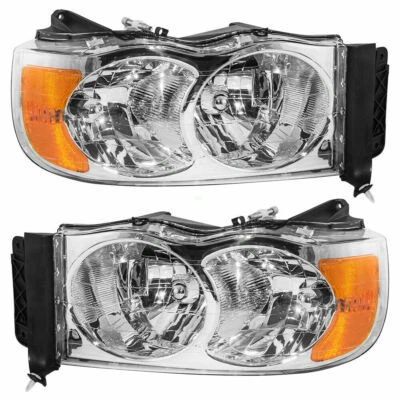 DEPO Headlight Set For 2002-2005 Dodge Ram Left & Right CH2502135 CH2503135 - Image 1 of 3