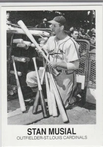 STAN MUSIAL St. Louis Cardinals VINTAGE BASEBALL CARD 1977 TCMA Black & White LE - Bild 1 von 2