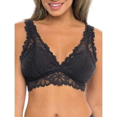 Bralette No Boundaries para mujer talla M negro encaje push up --Y1-- Foto 1 de 3