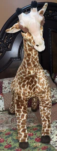 Large Giraffe Plush Animal Miyoni by Aurora 29” W/ Tag , Stands , Very Soft - Picture 1 of 9