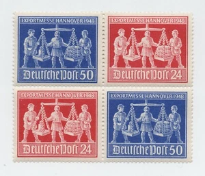 Germany 1948 Hannover export fair - Block of 4 - Mint MH - Picture 1 of 1