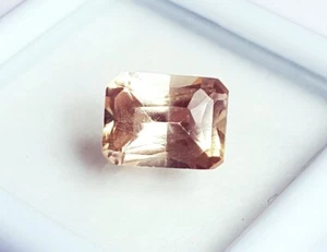 Smaragdschliff natürlicher Padparadscha Saphir loser Edelstein 2,40 ct zertifiziert - Bild 1 von 8