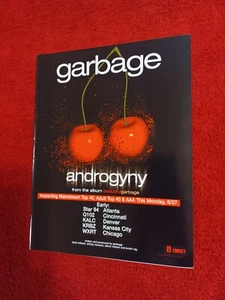 GARBAGE - 2001 US Full-Page Ad 'Androgyny' Single Release (HITS Magazine) NICE!! - Picture 1 of 5