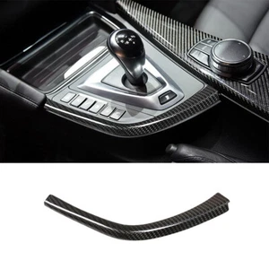 Real Carbon Fiber Gear Shift Side Strip Trim Fit For BMW M3 M4 F80 F82 2014-2019 - Picture 1 of 12