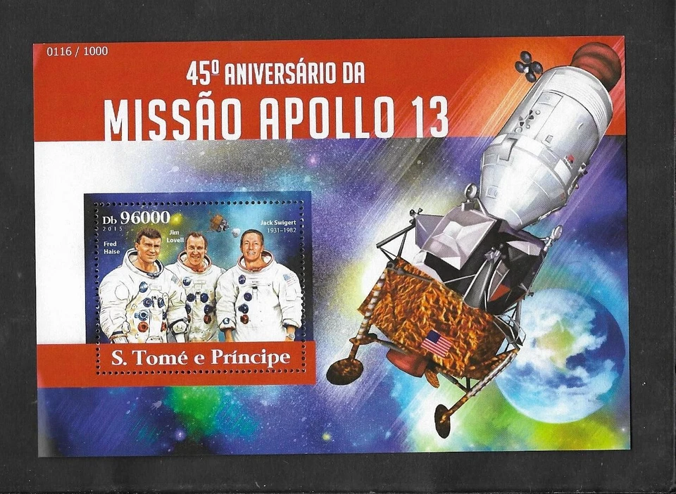 SKV) 2003 ST. TAKE AND PRINCE, space, astronauts, souvenir sheet - Image 1 of 1