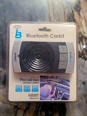 True Blue TB-250 CK Bluetooth Carkit 9 Hrs Talk 500 Hrs Standby Speakerphone NEW - Image 1 of 2
