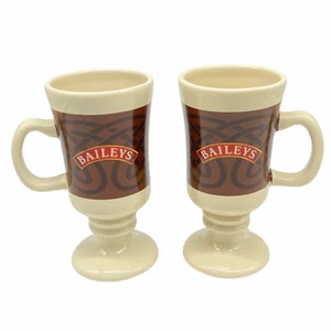Vintage Baileys Irish Cream Coffee Mugs Cup Pedestal Foot Ceramic  - Picture 1 of 6