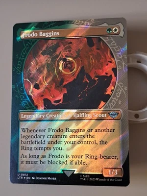 Frodo Baggins (Showcase Surge Foil) - MTG LTRH Uncommon Excellent (EX) - Imagen 1 de 2