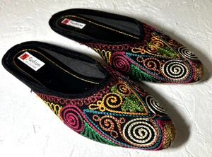 Pantofole donna artigianali ricamate collezione moda taglia 9/10 - Foto 1 di 11
