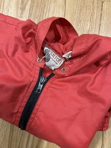 Vintage 80s Silton California Windbreaker Jacket Red Retro Streetwear M - Picture 1 of 17