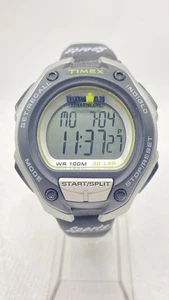 Timex Ironman Triathlon WR 100m indiglo runner black watch 42mm quartz Him Men - Picture 1 of 16