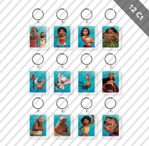 12 Moana Maui Characters Keychain for Kids Birthday Party Favor Gifts Goodie Bag - Picture 1 of 1