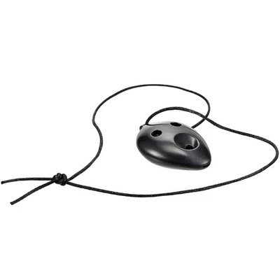 Portable 6 Hole Black Ocarina Small Music Instrument with Carrying Cord - Image 1 of 4