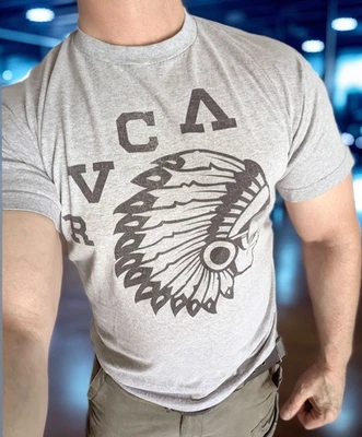 MEN'S TSHIRT: RVCA Tribal Chief  Sunglasses Active Gym Fitness Indian MEDIUM M - Image 1 of 3