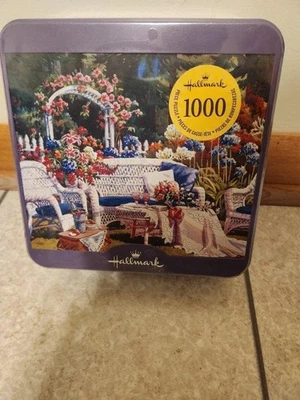 Hallmark Collectible Tin 1000 Pieces Flower Garden Hasbro Brand NEW Sealed - Image 1 of 2