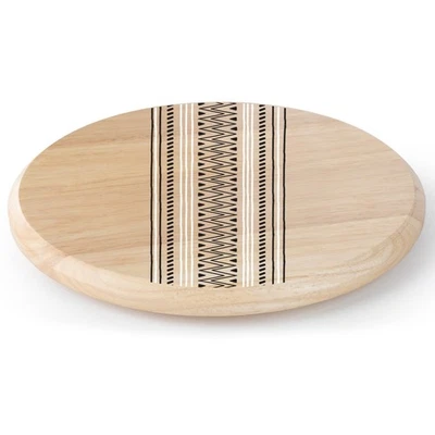 Tocadiscos Tribal Redondo Madera Lazy Susan 14" Diámetro Foto 1 de 4
