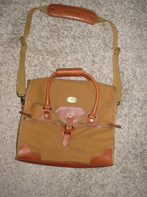 ORVIS LONA CUERO MARRÓN BANDOLERA MALETÍN PORTATIL Foto 1 de 4