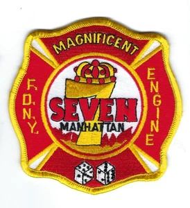 New York City Fire Dept. FDNY Engine 7 Manhattan *Magnificent Seven* Patch - NEU - Bild 1 von 1