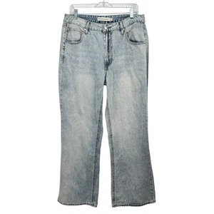RM Rebecca Minkoff Damenjeans weites Bein 100 % Baumwolle neu mit Etikett Größe 10 blau hoher Bund - Bild 1 von 12