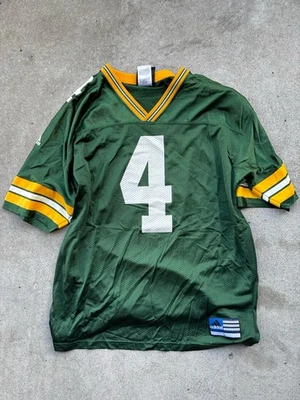 Vintage 90s Adidas Brett Favre #4 Green Bay Packers NFL Football Jersey Mens L - Image 1 of 3
