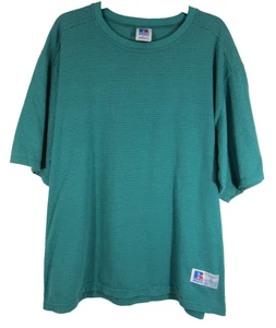 Vintage 90s Striped T Shirt Men LRG Surf Grunge Skate Russell Athletic Gap TEAL - Bild 1 von 9