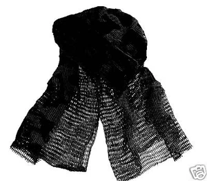 BOYS MILITARY SCRIM SCARF ARMY SAS BLACK Cotton Soldier ops face neck cover  - Picture 1 of 1