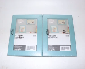 2 New IKEA FISKBO Frame 4x6 Picture Frame Turquoise - Picture 1 of 5