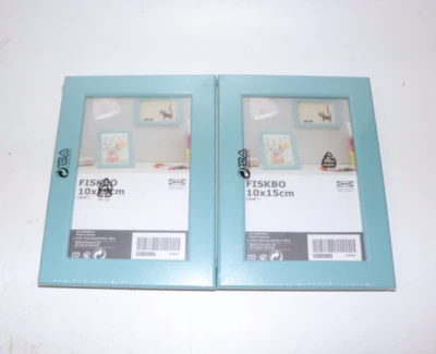 2 Nuevo Marco IKEA FISKBO 4x6 Marco Turquesa Foto 1 de 4