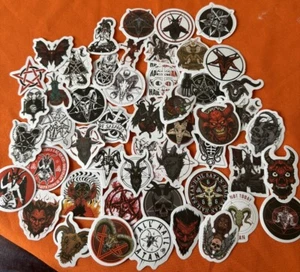 SATANIC STICKER SET 25 Witchcraft Steam Punk Gothic Stickers Small Decals Set - Picture 1 of 18