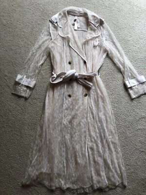 Bata Kimono Victoria's Secret VS Maxi Larga Blanca Marfil Encaje Ropa de Dormir Noche XS/S Foto 1 de 4