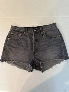 Levi’s 501 Shorts Damen 29 schwarz/grau Cut Off Denim Jeans - Bild 1 von 4