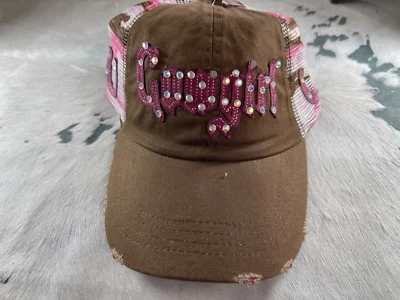 Gorra Western Mujer OS Vaquera Rosa Camuflaje Gancho y Lazo Cristal Algodón Foto 1 de 4